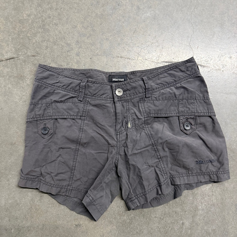 Marmot For Life Womens Gray Hiking Utility Cargo Shorts Size 10 Active Outdoor
